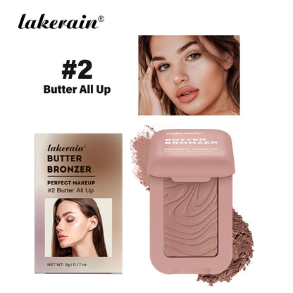 Lakerain Butter Bronzer Cream — Waterproof Shimmer Blush & Silky Monochrome Korean Face Cosmetic for Women