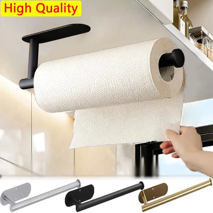 Stainless Steel Paper Towel Holder – Adhesive or Screw Mount
