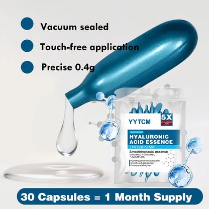 Hyaluronic Acid Deep Moisturizing Capsule Essence — Brightening Skin Serum (0.4g x 30 Capsules)