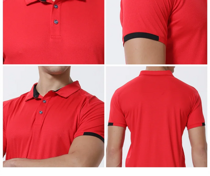 Men's Quick-Dry Sports POLO Shirt — Breathable Short Sleeve Cycling & Fitness Top