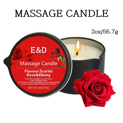 Massage Oil Scented Candle — Aromatherapy Spa Candle for Stress Relief & Skin Moisturizing