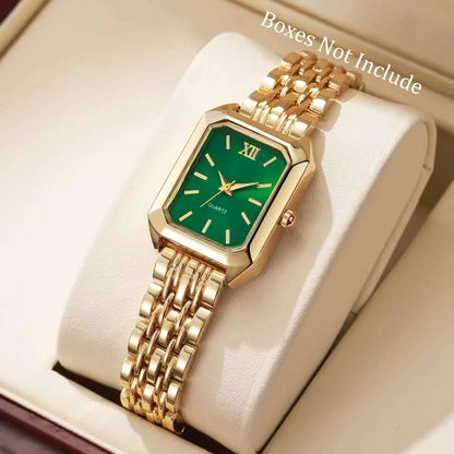 Women’s Rectangle Quartz Watch – Gold & Silver Styles
