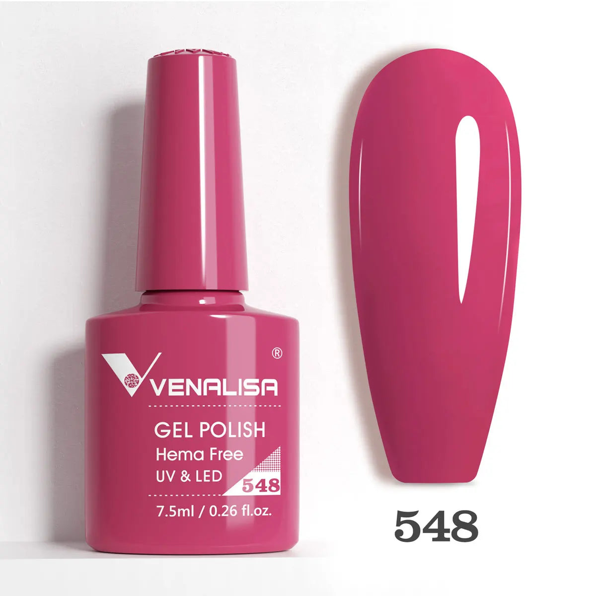 Venalisa HEMA-Free Glitter Gel Nail Polish — Full Coverage UV LED Soak-Off, Jelly Pink & Nude