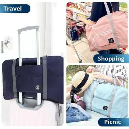 2-Pack Foldable Travel Duffel Bag — Carry-On Weekender, Gym & Hospital Tote Bag for Women & Men