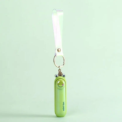 Cute Mini Portable USB Fan — Foldable Handheld Desk & Bedside Cooling Fan with Battery