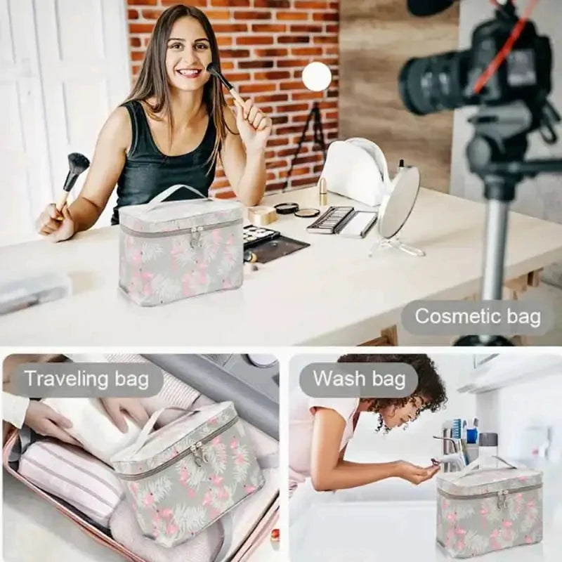 Large Capacity Makeup Bag — Multi-Compartment Home & Travel Organizer