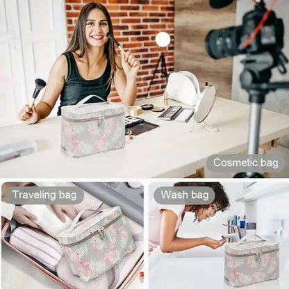 Large Capacity Makeup Bag — Multi-Compartment Home & Travel Organizer