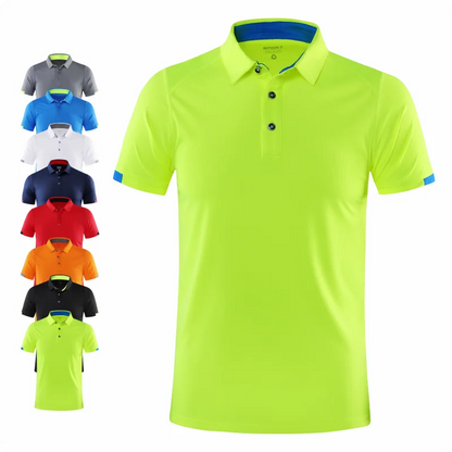 Men's Quick-Dry Sports POLO Shirt — Breathable Short Sleeve Cycling & Fitness Top