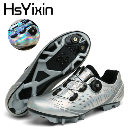 MTB Cycling Shoes with Self-Locking Cleats — Men's & Women's Road Bike Racing Bicycle Footwear