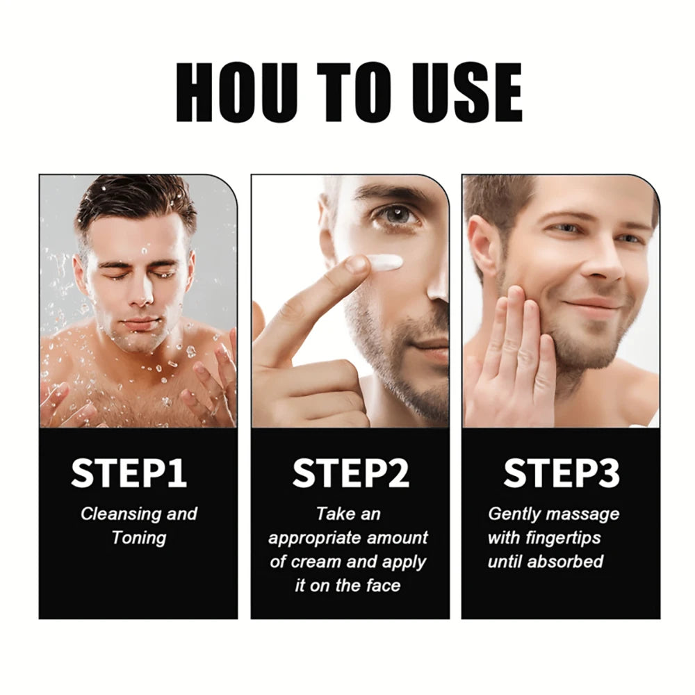 Men's Retinol Anti-Aging Face Moisturizer — Pore-Minimizing, Whitening & Smoothing Cream