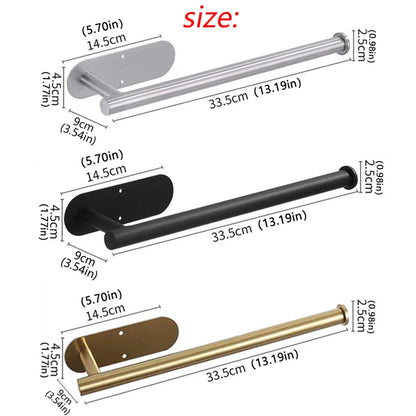 Stainless Steel Paper Towel Holder – Adhesive or Screw Mount
