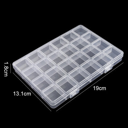 Clear Plastic Jewelry & Bead Storage Organizer Box — Earring & Accessory Display Case