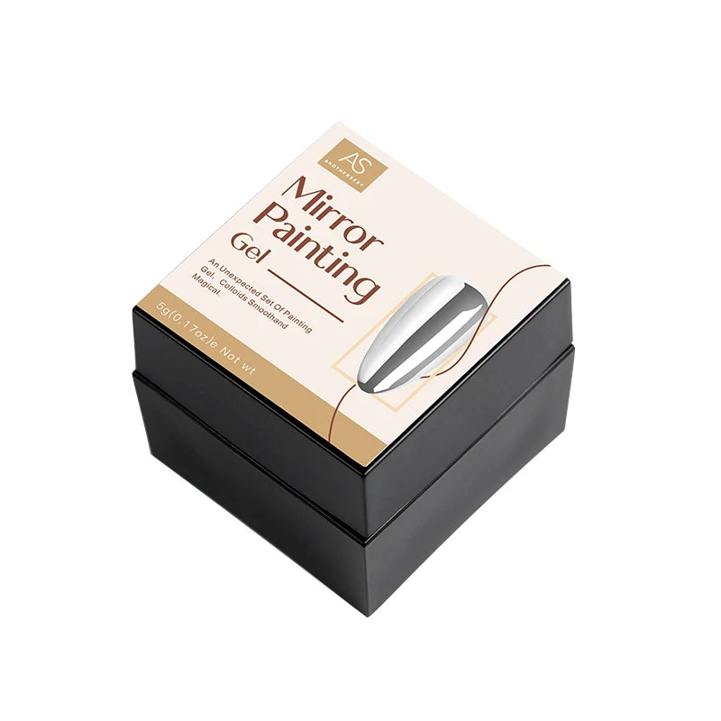 Silver Mirror Nail Liner Gel Polish — Metallic, Semi-Permanent, 5ml