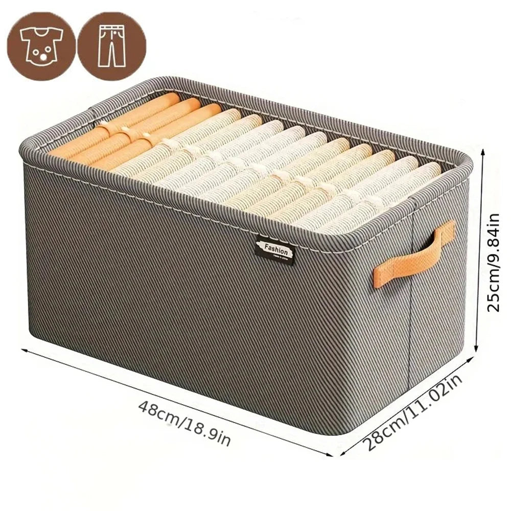 Foldable Clothes Organizer Storage Box — Large Capacity Wardrobe Drawer for Pants, Sweaters & Underwear
