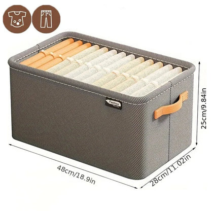Foldable Clothes Organizer Storage Box — Large Capacity Wardrobe Drawer for Pants, Sweaters & Underwear