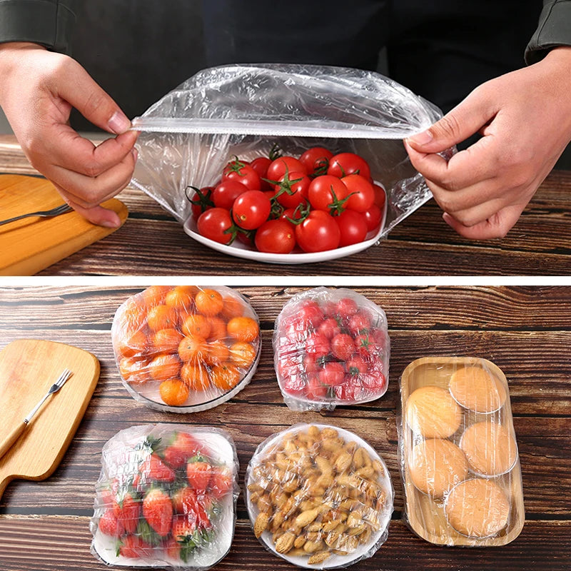 Elastic Bowl & Plate Food Covers – 50 or 100 Pack