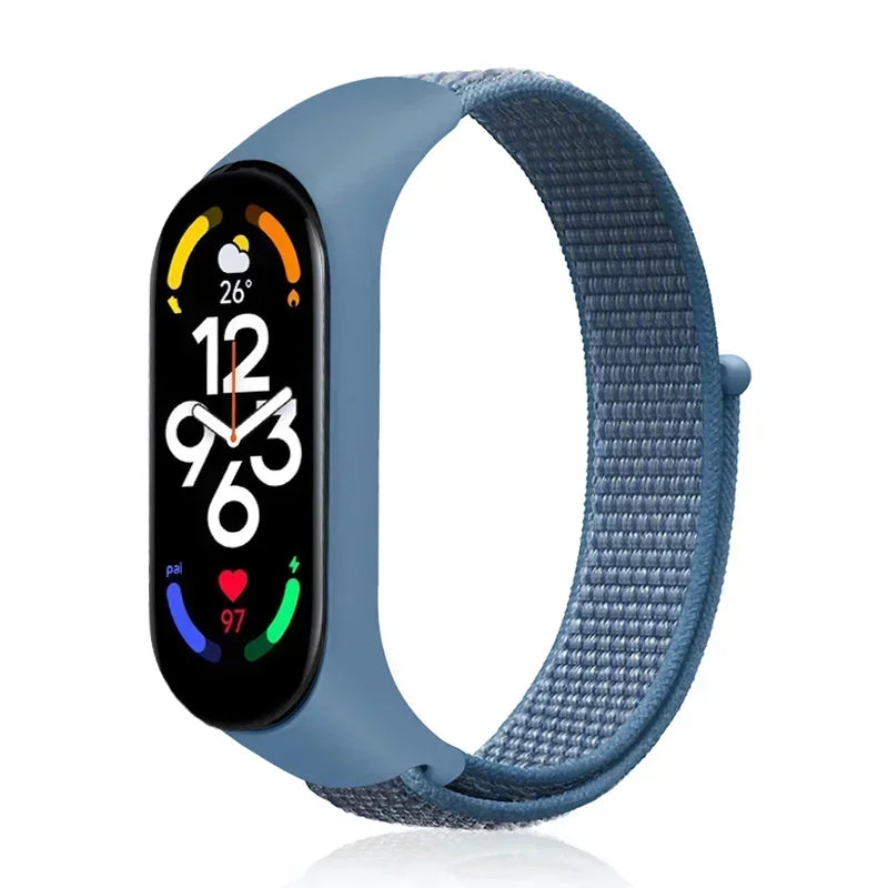 Nylon Sport Strap for Xiaomi Mi Band 3 4 5 6 7 — Soft Adjustable Replacement Wristband