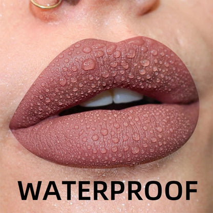 19-Color Matte Velvet Liquid Lipstick — Waterproof Long-Lasting Lip Glaze in Nude, Red & Black Shades