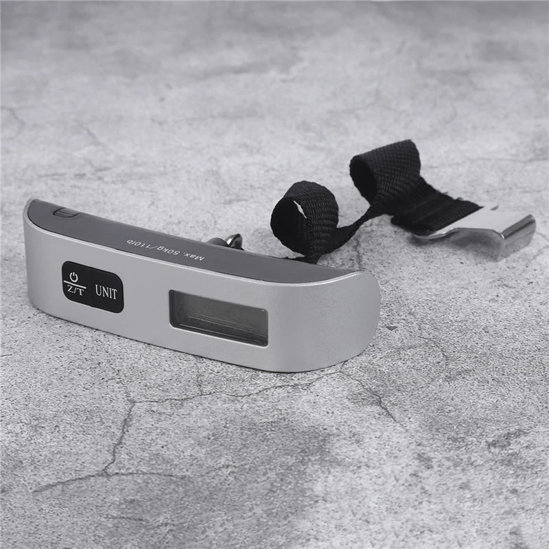 Portable Digital Luggage Scale — LCD Display Hanging Scale up to 110lb/50kg for Travel & Baggage Weighing
