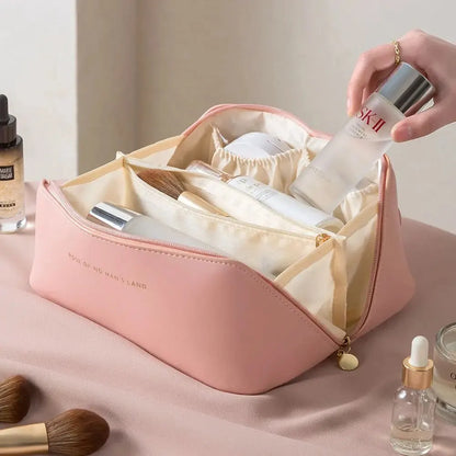 Luxury Makeup Organizer Bag — Zip Travel Cosmetic Case for Women