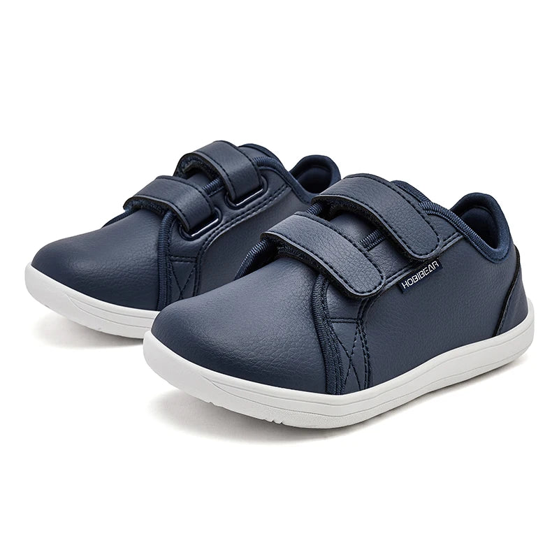 HOBIBEAR Kids Barefoot Minimalist Sneakers — Wide Toe Hook & Loop Lightweight Shoes for Boys & Girls