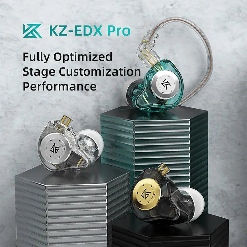 KZ EDX PRO Dynamic HIFI Earphones — Bass Earbuds In-Ear Monitor with Noise Cancelling & Mic