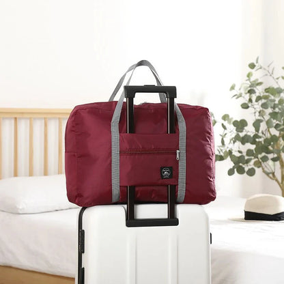 25 L Foldable Travel Duffel Bag with Trolley Sleeve
