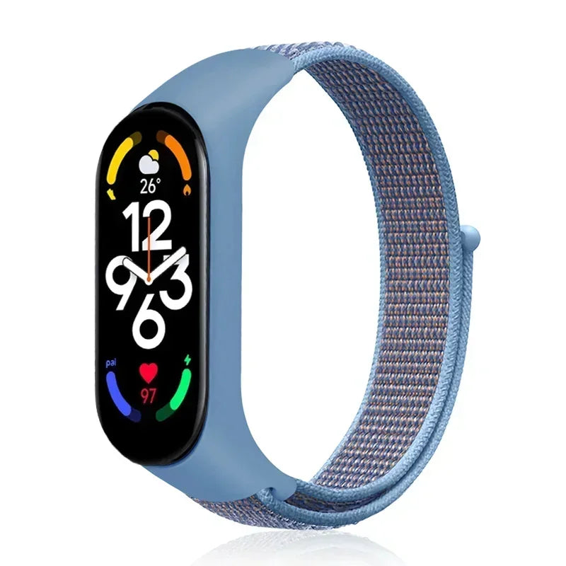 Nylon Sport Strap for Xiaomi Mi Band 3 4 5 6 7 — Soft Adjustable Replacement Wristband