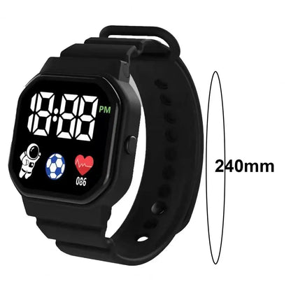 Kids Sport LED Digital Watch — Waterproof Silicone Wristwatch for Boys & Girls