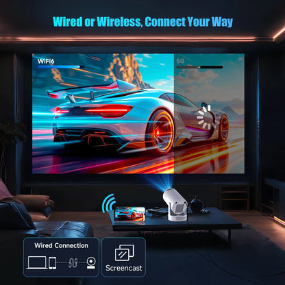 Magcubic HY300 Pro+ 8K WiFi 6 Projector — 290 ANSI Android 14, Bluetooth 5.0 & 1280x720P Home Cinema & Outdoor Projector