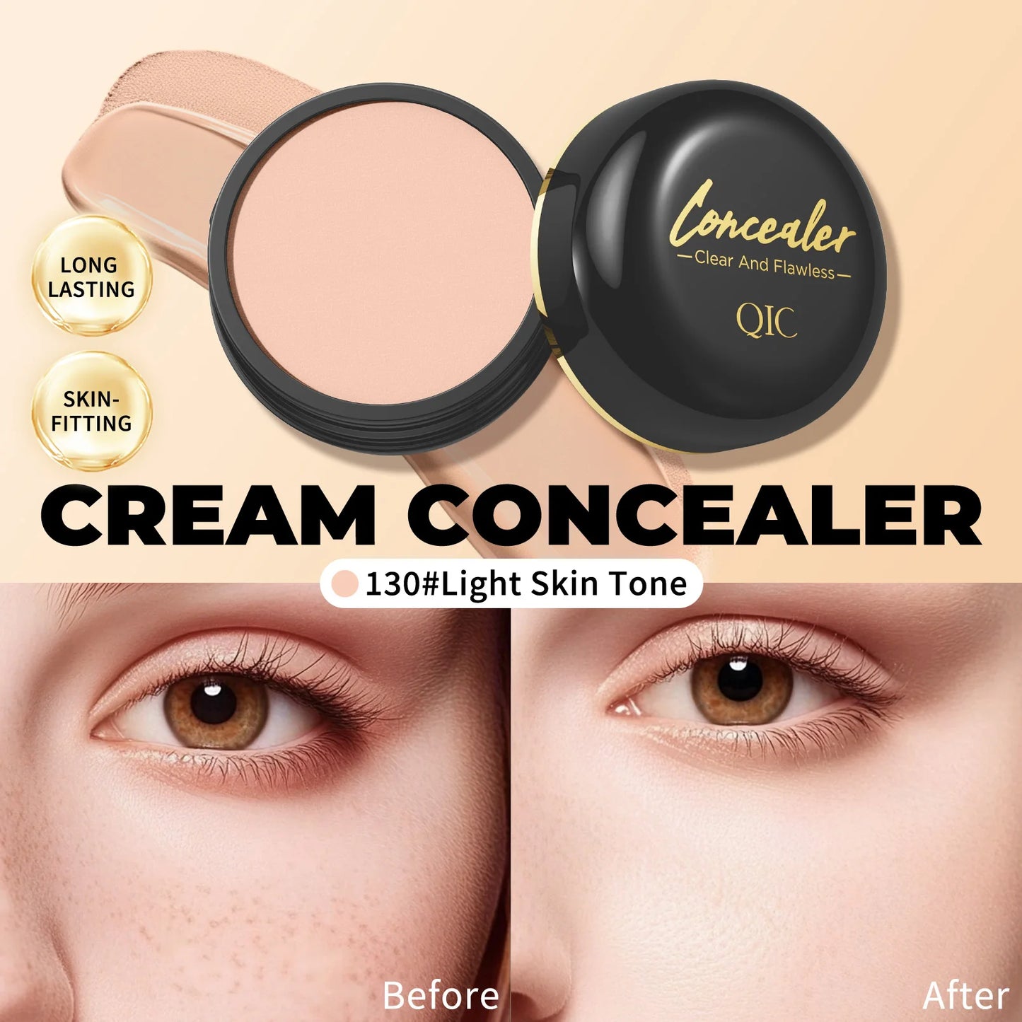 Waterproof Full Coverage Concealer — Covers Tattoos, Scars & Dark Spots