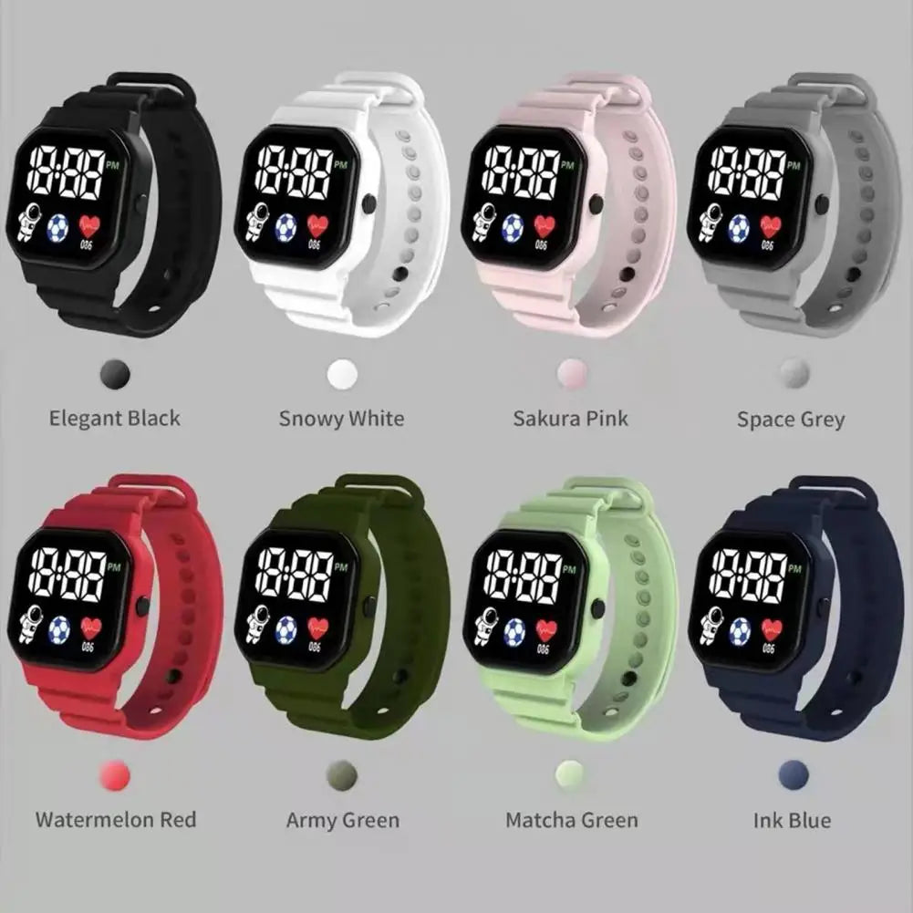 Kids Sport LED Digital Watch — Waterproof Silicone Wristwatch for Boys & Girls