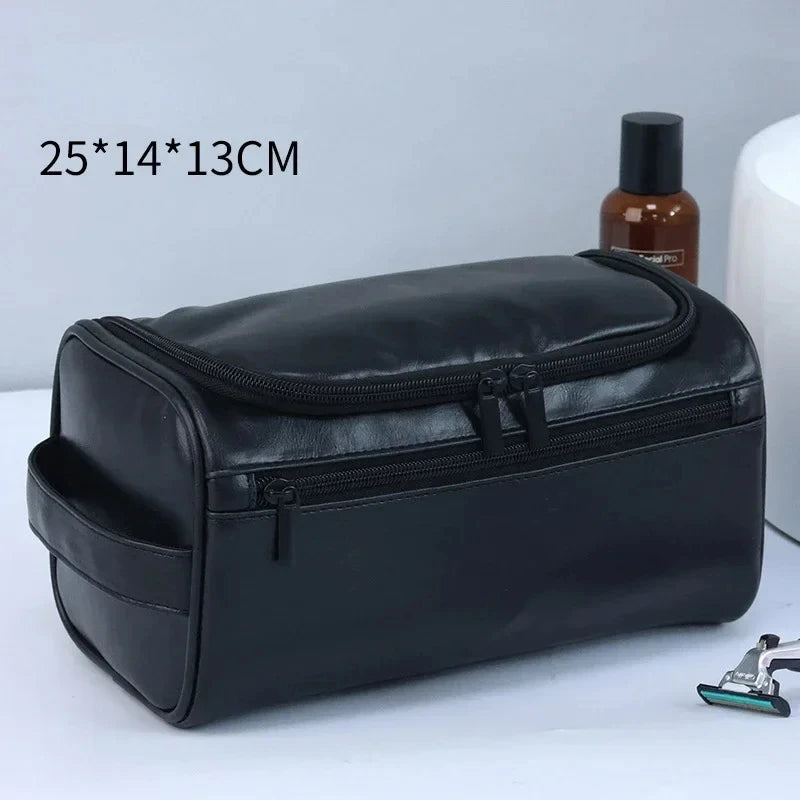 Leather Toiletry Bag — Hanging Dopp Kit for Men & Women