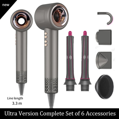 Super Leafless Negative Ion Hair Dryer — 220V Personal Hair Care & Styling Tool with Constant Anion Technology