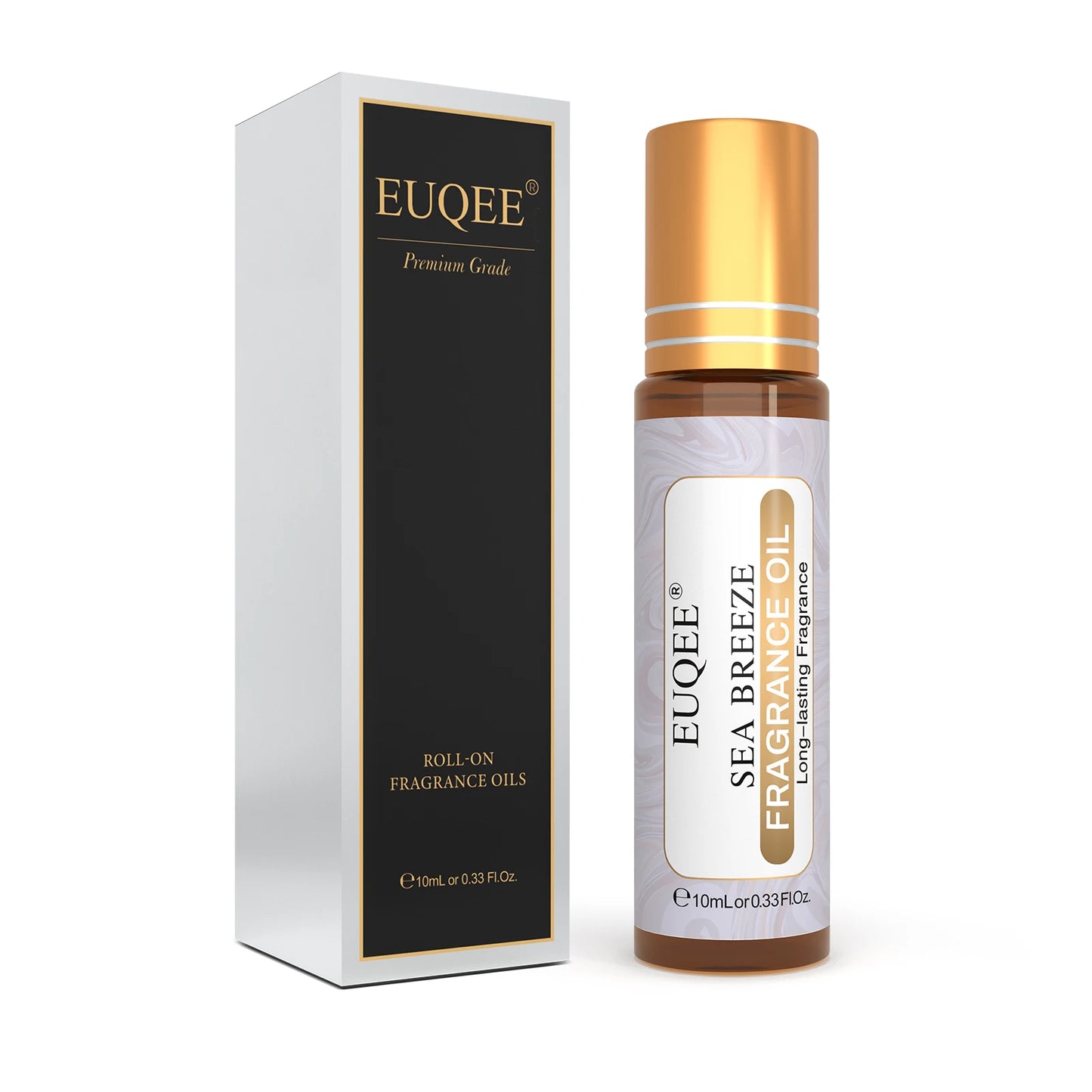 EUQEE 10ml Roll-On Fragrance Oil — Long Lasting Scent in La Vie Est Belle, CHANCE, J'adore, Cotton, Strawberry & Mango
