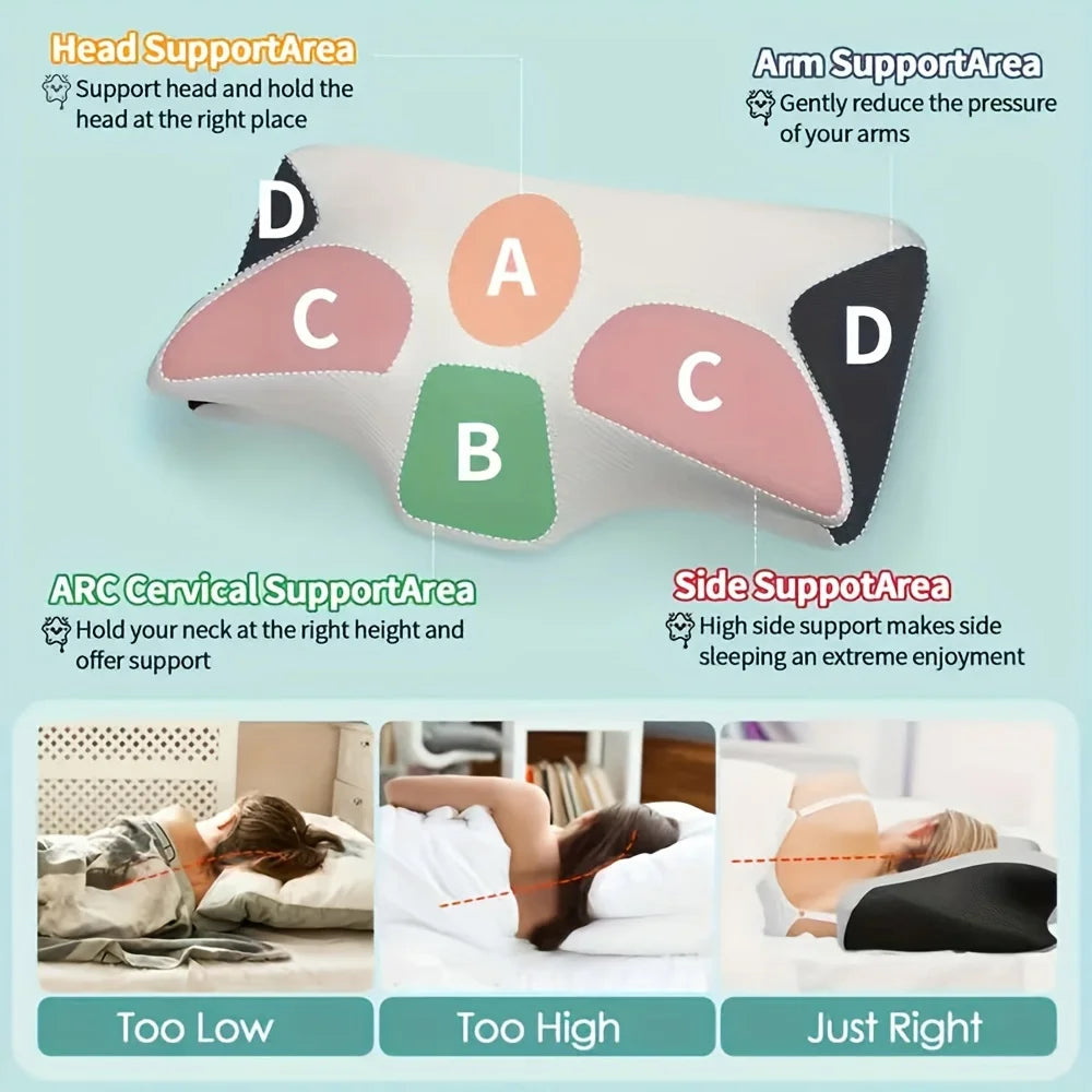 Ergonomic Cotton Snack Pillow — Soft & Lightweight Sleeping Pillow for Side, Back & Stomach Sleepers
