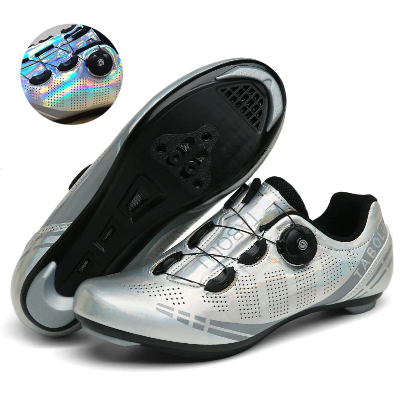 MTB Cycling Shoes with Self-Locking Cleats — Men's & Women's Road Bike Racing Bicycle Footwear