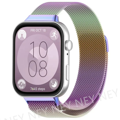 Magnetic Milanese Loop Watch Band — Stainless Steel, Fits Huawei Watch FIT 3 / FIT 4 / FIT 4 Pro