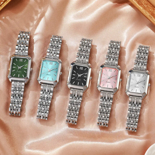 Women’s Rectangle Quartz Watch – Gold & Silver Styles