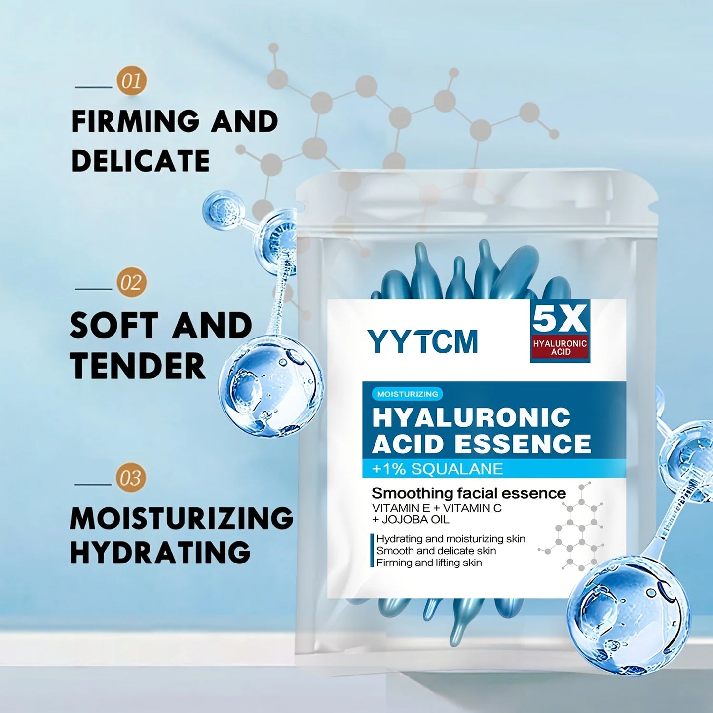 Hyaluronic Acid Deep Moisturizing Capsule Essence — Brightening Skin Serum (0.4g x 30 Capsules)