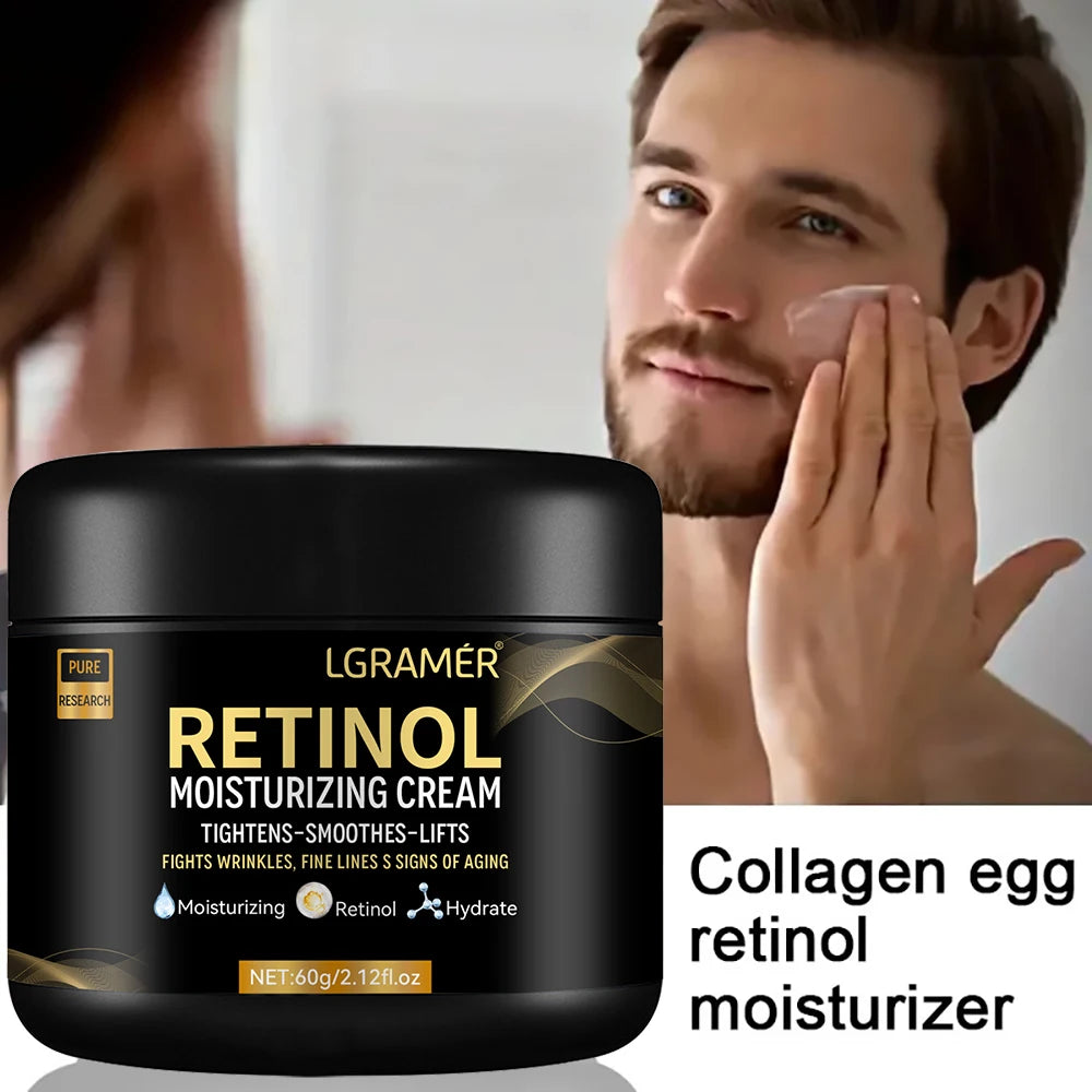 Men's Retinol Anti-Aging Face Moisturizer — Pore-Minimizing, Whitening & Smoothing Cream
