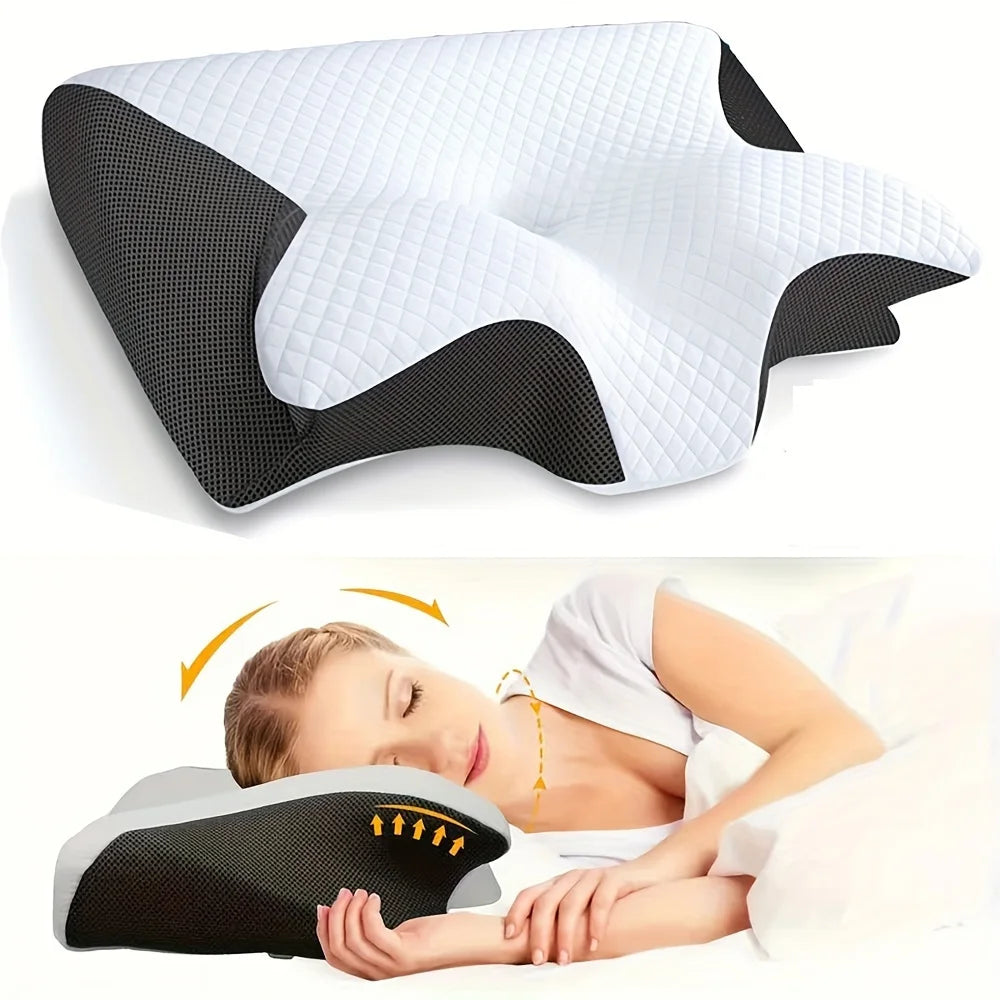 Ergonomic Cotton Snack Pillow — Soft & Lightweight Sleeping Pillow for Side, Back & Stomach Sleepers