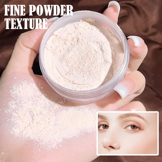Translucent Makeup Setting Powder — Waterproof Natural Finish Loose Powder for Long-Lasting Hold