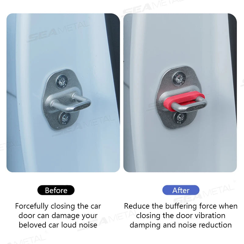 Universal Car Door Shock Absorber — Soundproof Anti-Vibration Cushion Buffer Pad & Damper