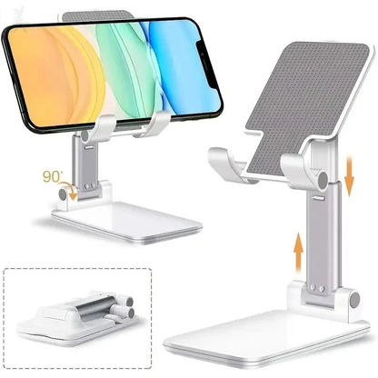 Adjustable Desktop Phone & Tablet Stand — Universal Desk Holder for iPhone, iPad & Xiaomi