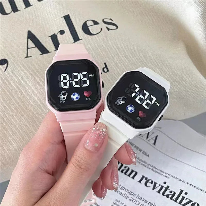 Kids Sport LED Digital Watch — Waterproof Silicone Wristwatch for Boys & Girls