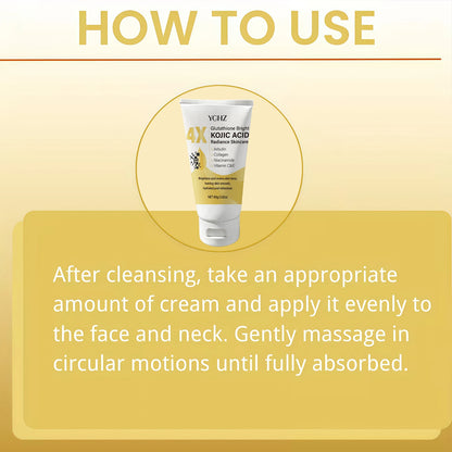 Kojic Acid Brightening Face Cream — Dark Spot Corrector for Men & Women