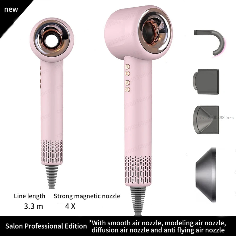 Super Leafless Negative Ion Hair Dryer — 220V Personal Hair Care & Styling Tool with Constant Anion Technology