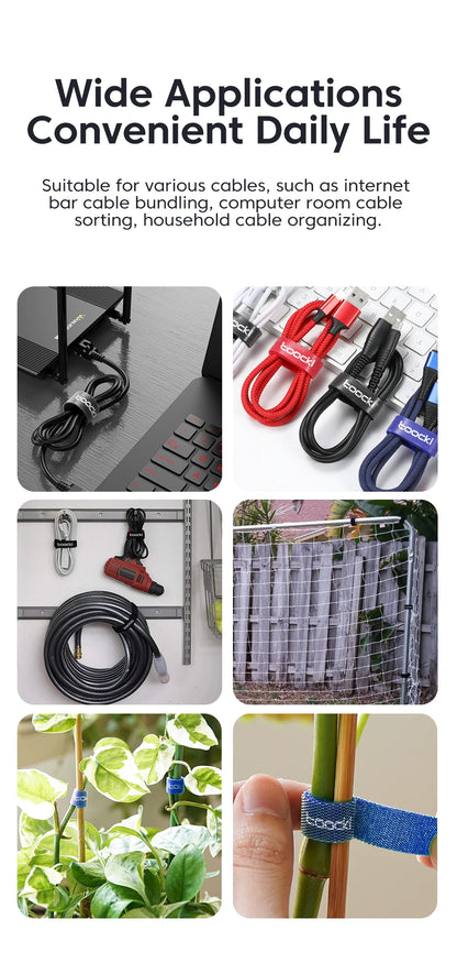 Toocki Cable Organizer & Wire Winder — USB Cable Management Protector for iPhone, Samsung & Earphones
