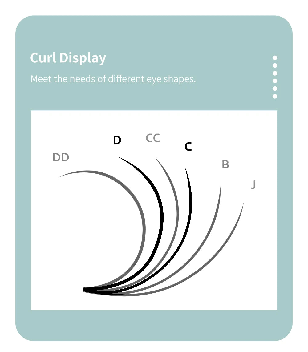 DIYDAY 16-Row Mink Individual Eyelash Extensions — B C CC D DD Curl Natural False Lashes for Makeup